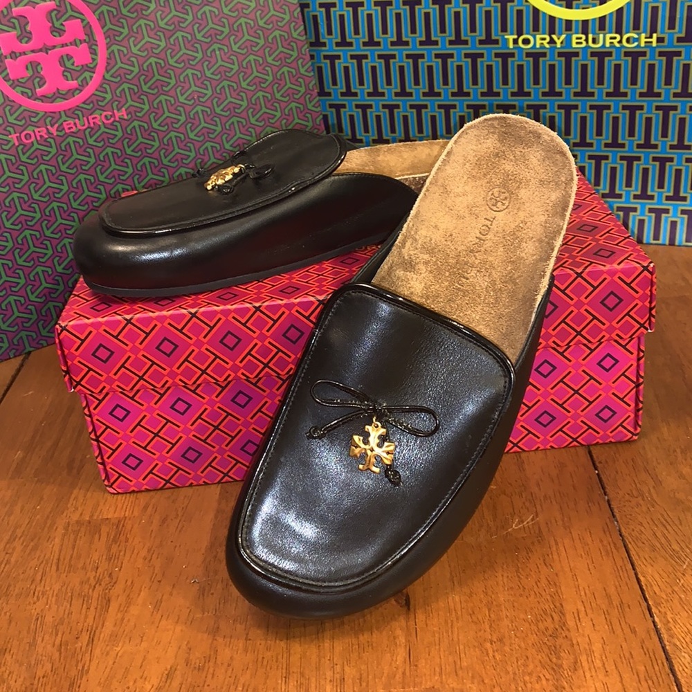 Tory Burch Tory Charm Mule Black - Never Worn
